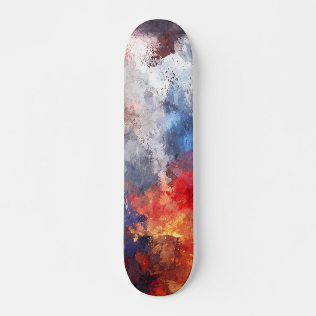 Fiery Sky Storm Abstract Skateboard (Anverso )