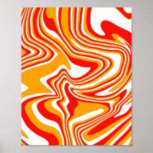 Fiery Swirls - Arte abstracto audaz y enérgico
