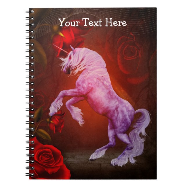 Fiery Unicorn Fantasy Cuaderno (Frente)
