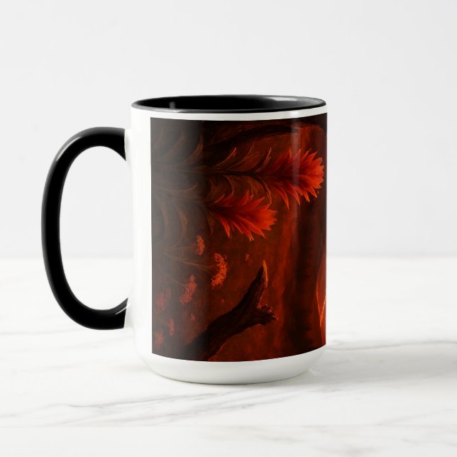 Fiery Volcano Mug - Audaz Copa de Café para la Nat (Izquierda)