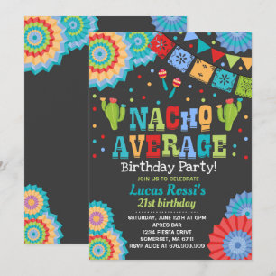 Fiesta 21ª Invitación por cumpleaños Nacho promedi