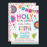 Fiesta 40 cumpleaños Invitación Santo Guacamole 40<br><div class="desc">Fiesta 40th Birthday Invitación Todos los diseños son © PIXEL PERFECTION FIESTA LTD</div>