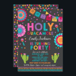Fiesta 40 cumpleaños Invitación Santo Guacamole 40<br><div class="desc">Fiesta 40th Birthday Invitación Todos los diseños son © PIXEL PERFECTION FIESTA LTD</div>