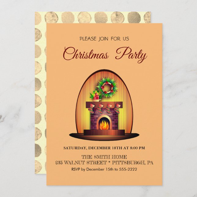 Fiesta acogedor de Navidades domésticos (Anverso / Reverso)