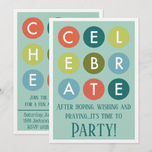 Fiesta adoptivo Invitación de los círculos moderno