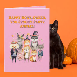 Fiesta Animales cutan graciosas tarjetas de fotos