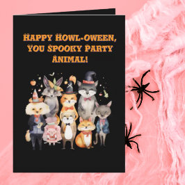 Fiesta Animales cutan graciosas tarjetas de fotos