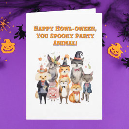 Fiesta Animales cutan graciosas tarjetas de fotos