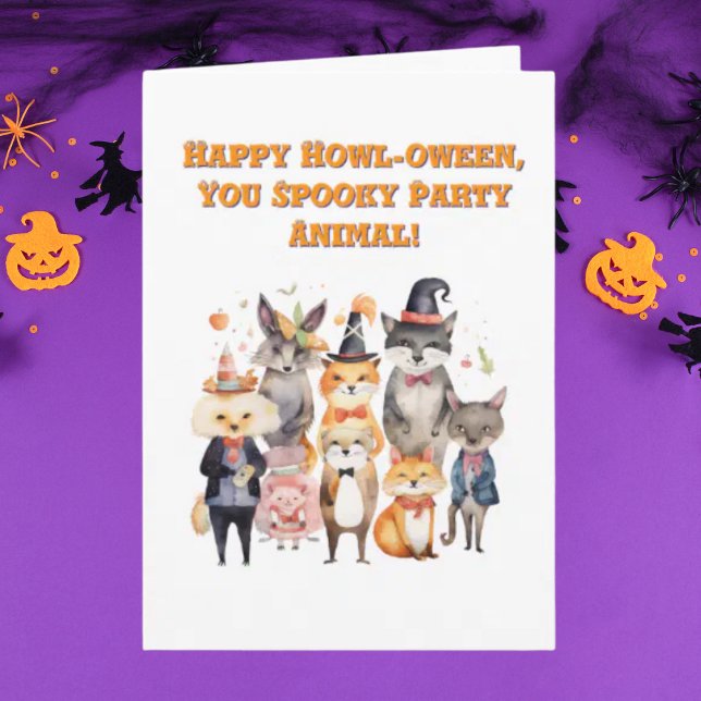 Fiesta Animales cutan graciosas tarjetas de fotos  (Subido por el creador)