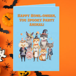 Fiesta Animales cutan graciosas tarjetas de fotos