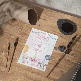 Fiesta Animales de granja Invitación de cumpleaños