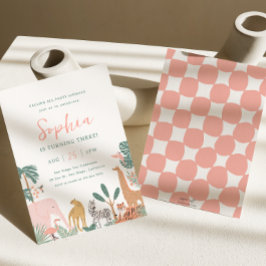 Fiesta Animales Zoo Invitación al cumpleaños Safar