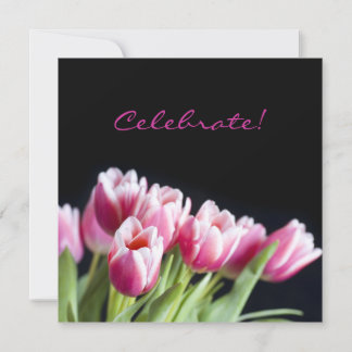 Fiesta Aniversario Invitación a Tulipano Rosa