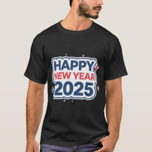 Fiesta-Año Nuevo 2025 listo parece camiseta para h