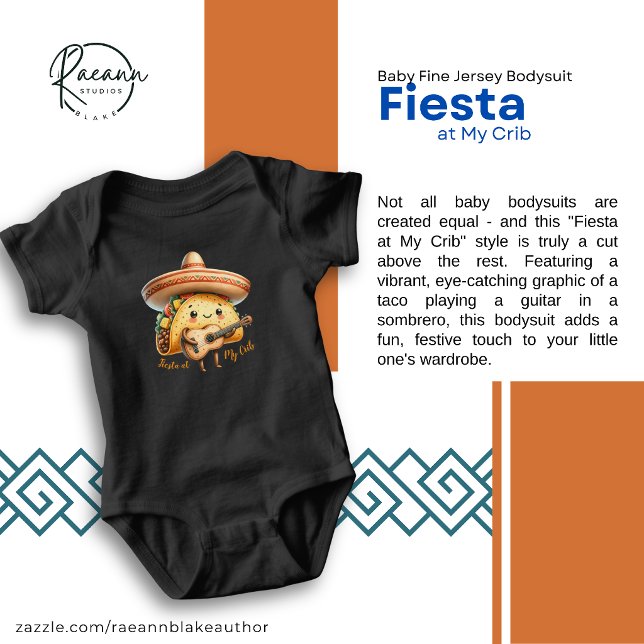 Fiesta at My Crib Baby Fine Jersey Bodysuit (Subido por el creador)