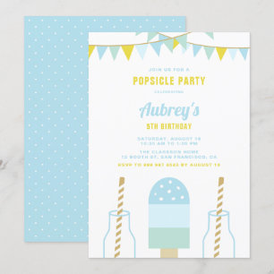 Fiesta azul de popsicle   Invitación al cumpleaños