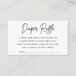 Fiesta Baby Shower de tarjeta de pañal minimalista