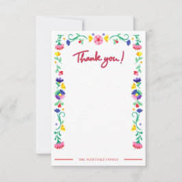 Fiesta Baby Shower Gracias Tarjeta