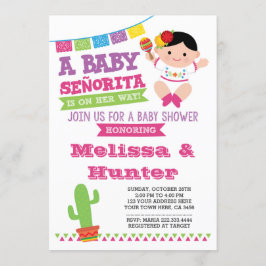 Fiesta Baby Shower, Invitación a Baby Señorita