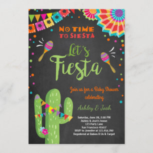 Fiesta Baby Shower invitación Cactus mexicano