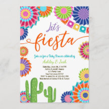 Fiesta Baby Shower invitación Cactus mexicano