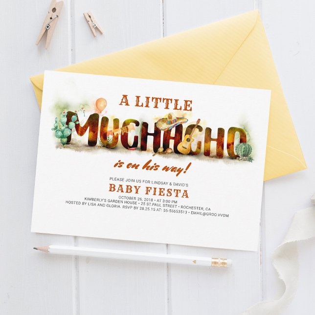Fiesta Baby Shower Invitación Diversión Mexicana (Subido por el creador)