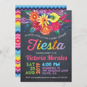 Fiesta Baby Shower Party Invitación