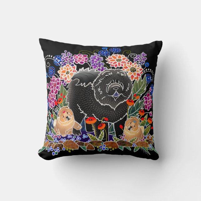 FIESTA BINDI GARDEN - almohada de vaca (negro) (Anverso)