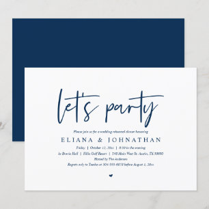 Fiesta, Boda ensaye la invitación a cenar