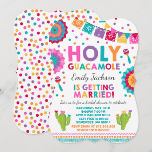Fiesta Bridal Shower Invitación Santo Guacamole