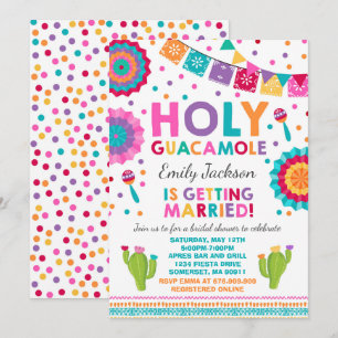 Fiesta Bridal Shower Invitación Santo Guacamole