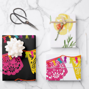 Fiesta Cactus de banner mexicano envolver hojas de