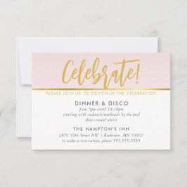 FIESTA CELEBRACIÓN TARJETA de oro rosa pálido punt