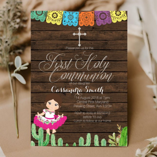 Fiesta Chica Primera Invitación de la Santa Comuni (Subido por el creador)