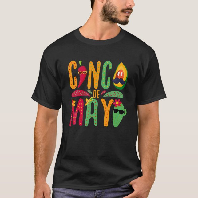 Fiesta Cinco De Mayo Sombrero Camisa Mexicana 5 De (Anverso)