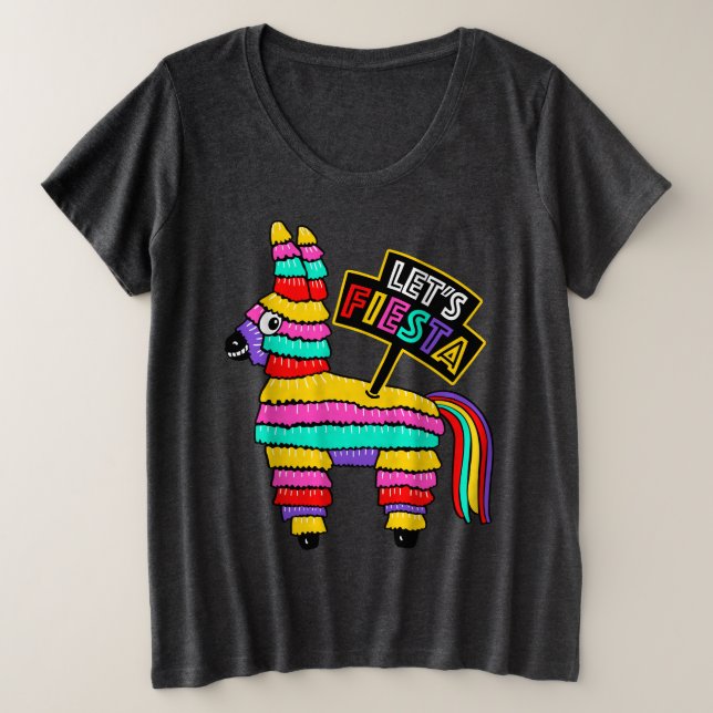 Fiesta colorida camiseta de Piñata (Anverso del diseño)