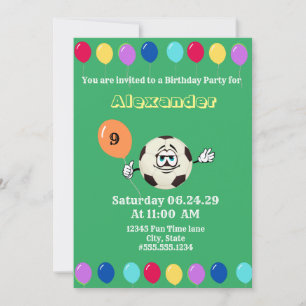 Fiesta colorido Balloons Fútbol cara divertida