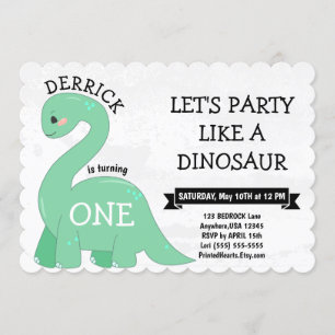 FIESTA COMO INVITACIONES DE DINOSAURIO