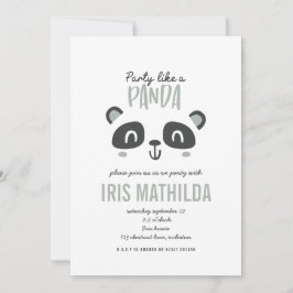 Fiesta como panda negro + blanco monocromo cumplea