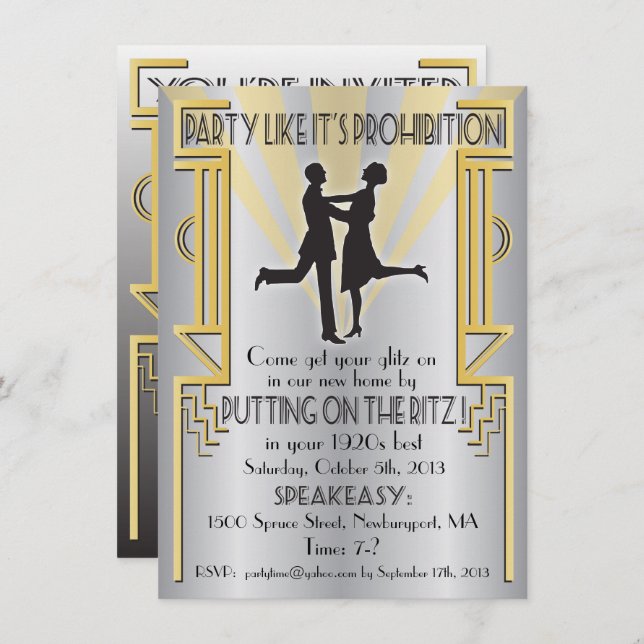 Fiesta como su prohibición Invitación (Anverso / Reverso)