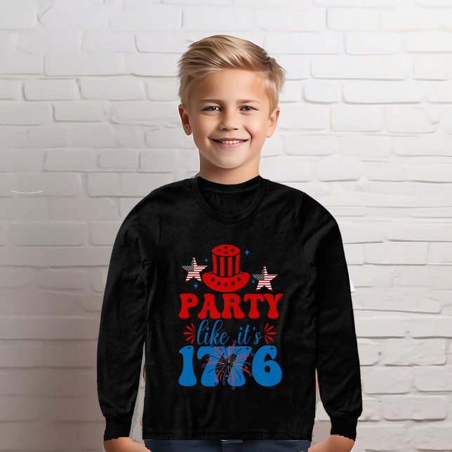 Fiesta Como Sus 1776 Estrellas Y Rayas Azul Blanco (Party Like Its 1776 Stars & Stripes Red White Blue Tri-Blend Shirts)