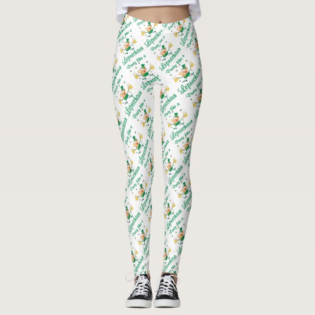 Fiesta como un Leprechaun St. Patrick's Day Leggin (Anverso)
