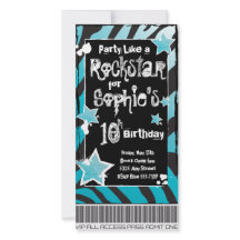 Fiesta como un Rockstar - plantilla de invitación