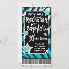 Fiesta como un Rockstar - plantilla de invitación 