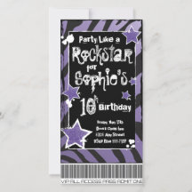 Fiesta como un Rockstar - Plantilla de invitación