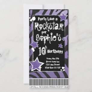 Fiesta como un Rockstar - Plantilla de invitación
