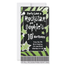 Fiesta como un Rockstar - Plantilla de invitación