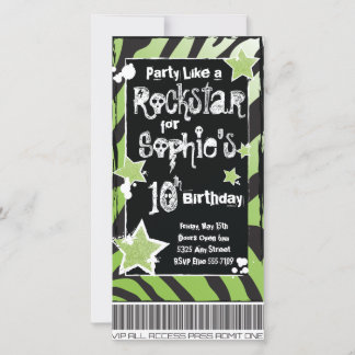 Fiesta como un Rockstar - Plantilla de invitación 