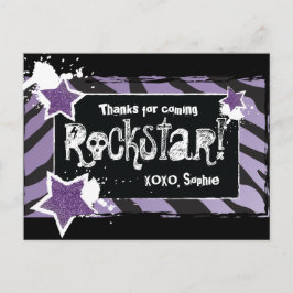 Fiesta como un Rockstar - Purple Gracias Tarjeta P