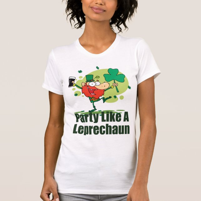 Fiesta como una camiseta del Leprechaun (Anverso)